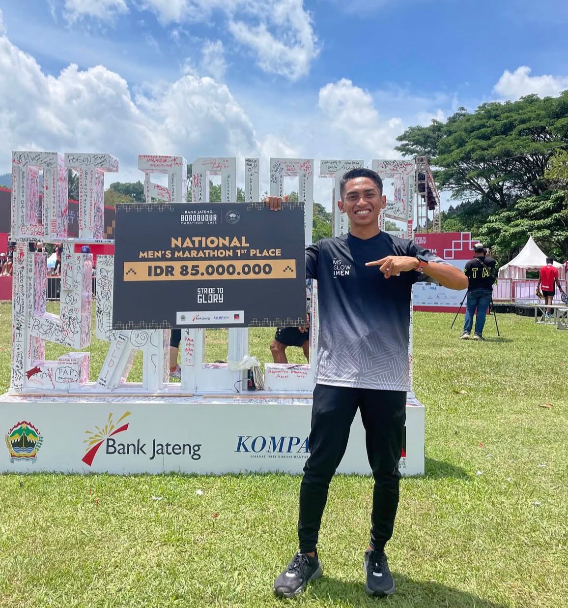 Ilustrasi Nofeldi Petingko berhasil meraih juara pertama di kategori Men&rsquo;s National Marathon (foto: instagram, nofeldipetingko)
