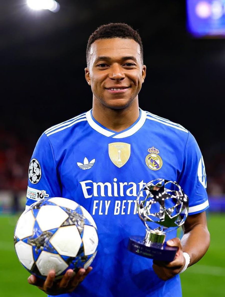 Mbapp&eacute; kembali menunjukkan kelasnya sebagai bintang utama, mengemas semua gol kemenangan Los Blancos. (Sumber: Instagram @realmadrid)