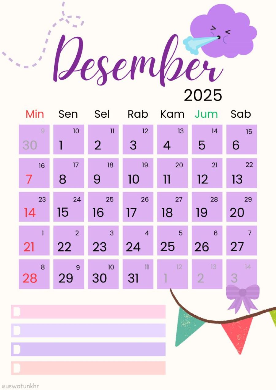 Cuti panjang di bulan Desember (Sumber: Pinterest)