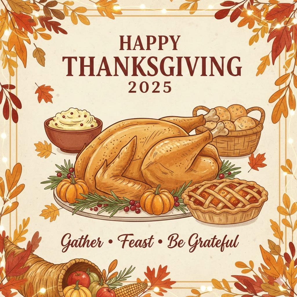 Thanksgiving 2025 jatuh pada hari Kamis, 27 November. (Sumber: Gemini AI)