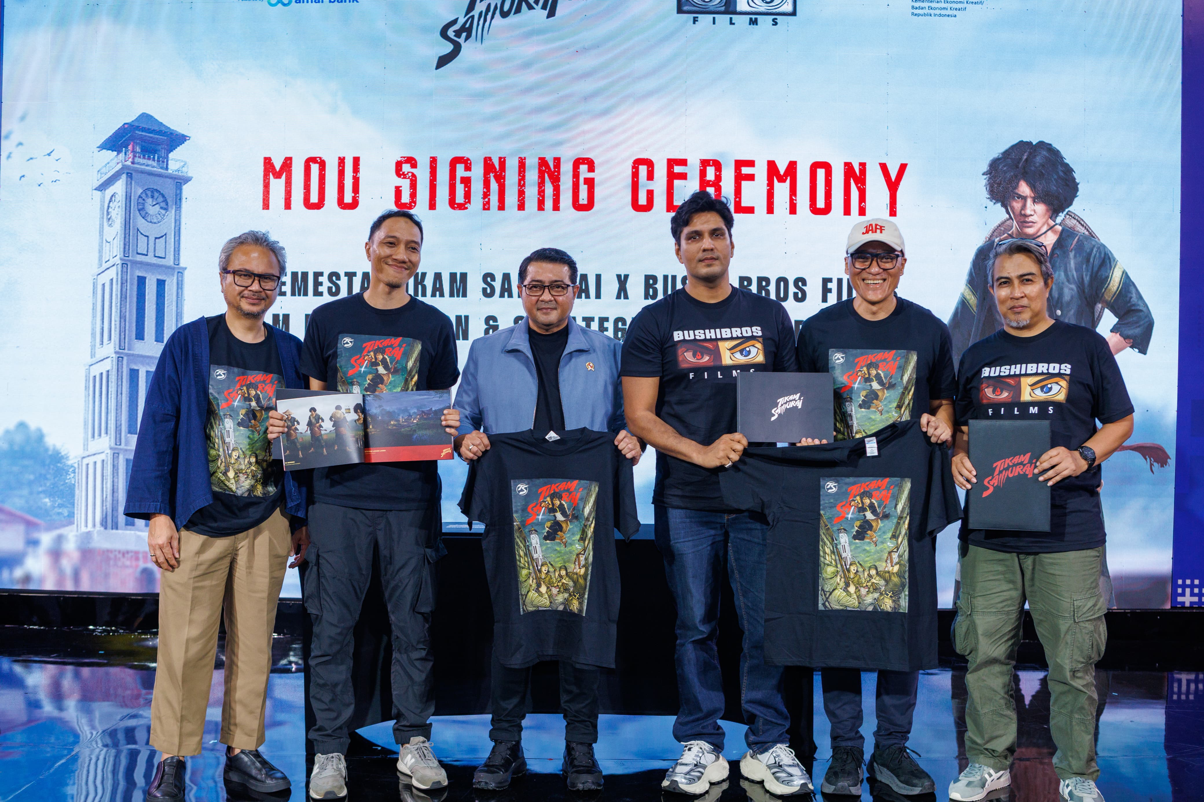 Menteri Ekonomi Kreatif RI Saksikan Penandatanganan MoU Produksi Film Layar Lebar &ldquo;Tikam Samurai&rdquo; di JAFF Market 2025