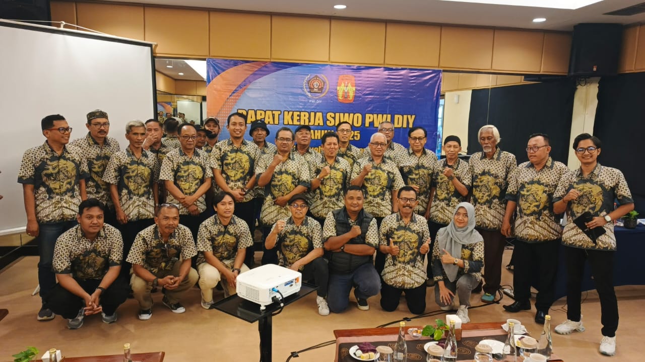 Rakerda Siwo PWI DIY digelar di Loman Park Hotel Sleman, Rabu (10/12/2025).