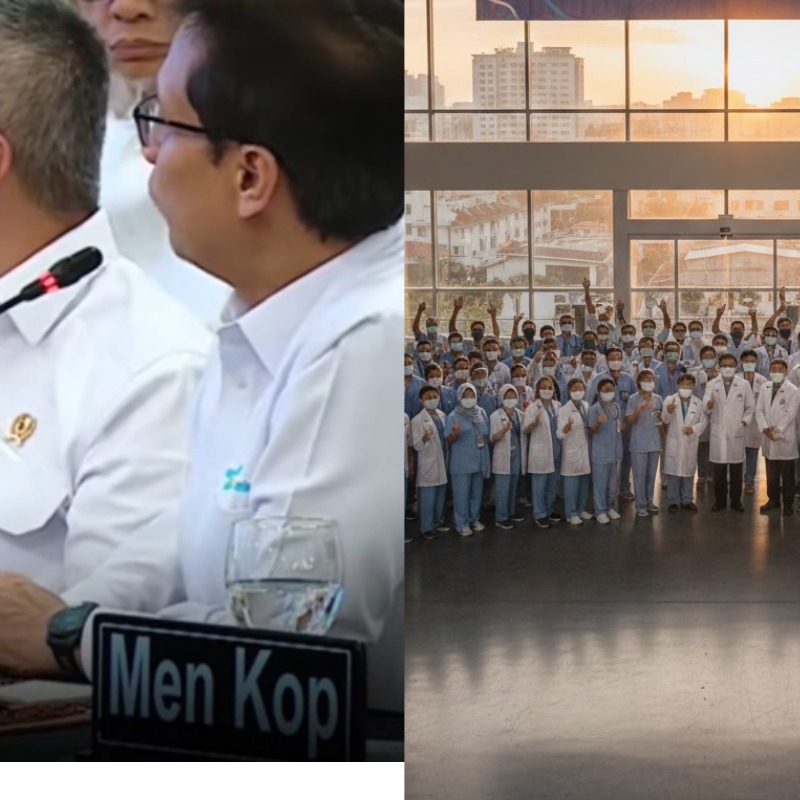 Menteri Kesehatan Budi Gunadi Sadikin menyampaikan rencana pengiriman tenaga kesehatan dalam rapat terkait penanganan bencana di wilayah Sumatra. (Kolase berbagai sumber)