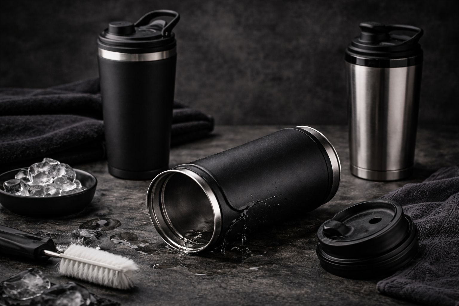 Ilustrasi tumbler stainless steel (AI)