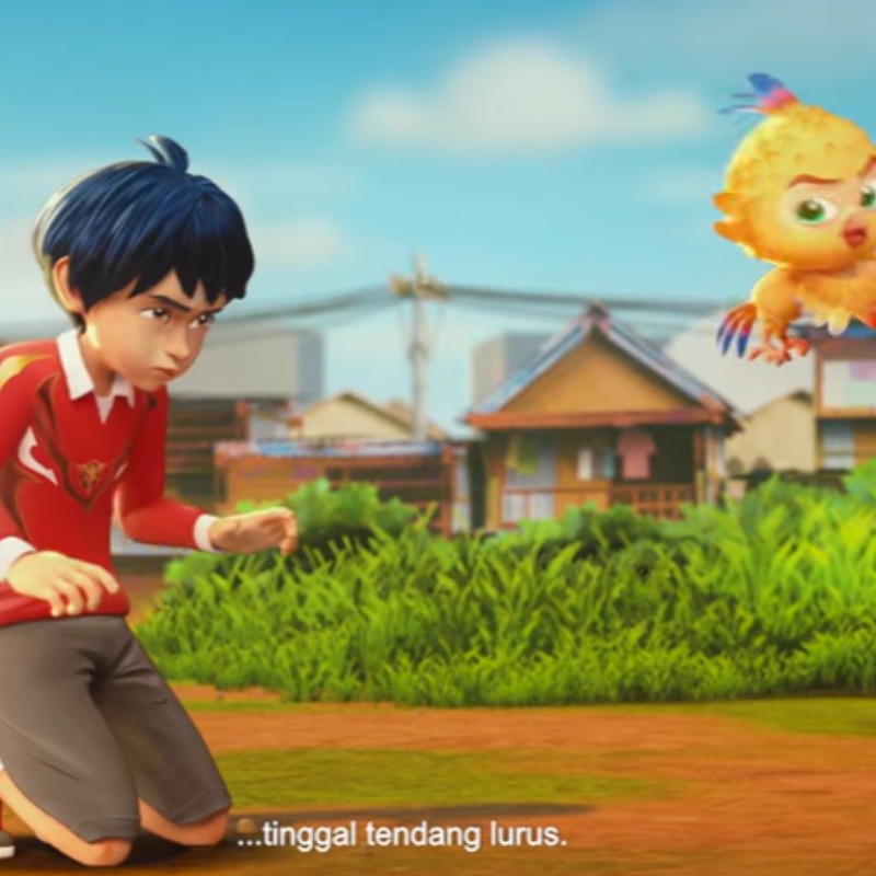 "Trailer film animasi Garuda di Dadaku yang digarap BASE Entertainment dan KAWI Animation"  (Sumber: BASE Entertainment)