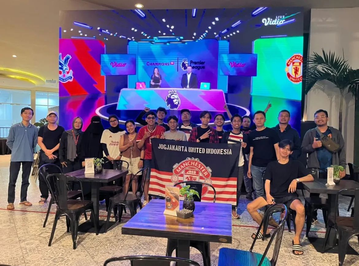 Kegiatan nobar salah satu komuntas fans sepakbola Eropa di Jogja (Instagram: @unitedindonesiajogja)