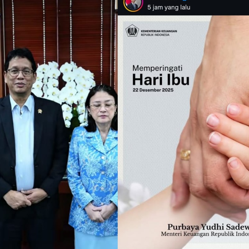 &ldquo;Kolase unggahan ucapan Hari Ibu Menteri Keuangan Purbaya Yudhi Sadewa melalui media sosial.&rdquo; (Sumber: akun media sosial resmi Purbaya Yudhi Sadewa)
