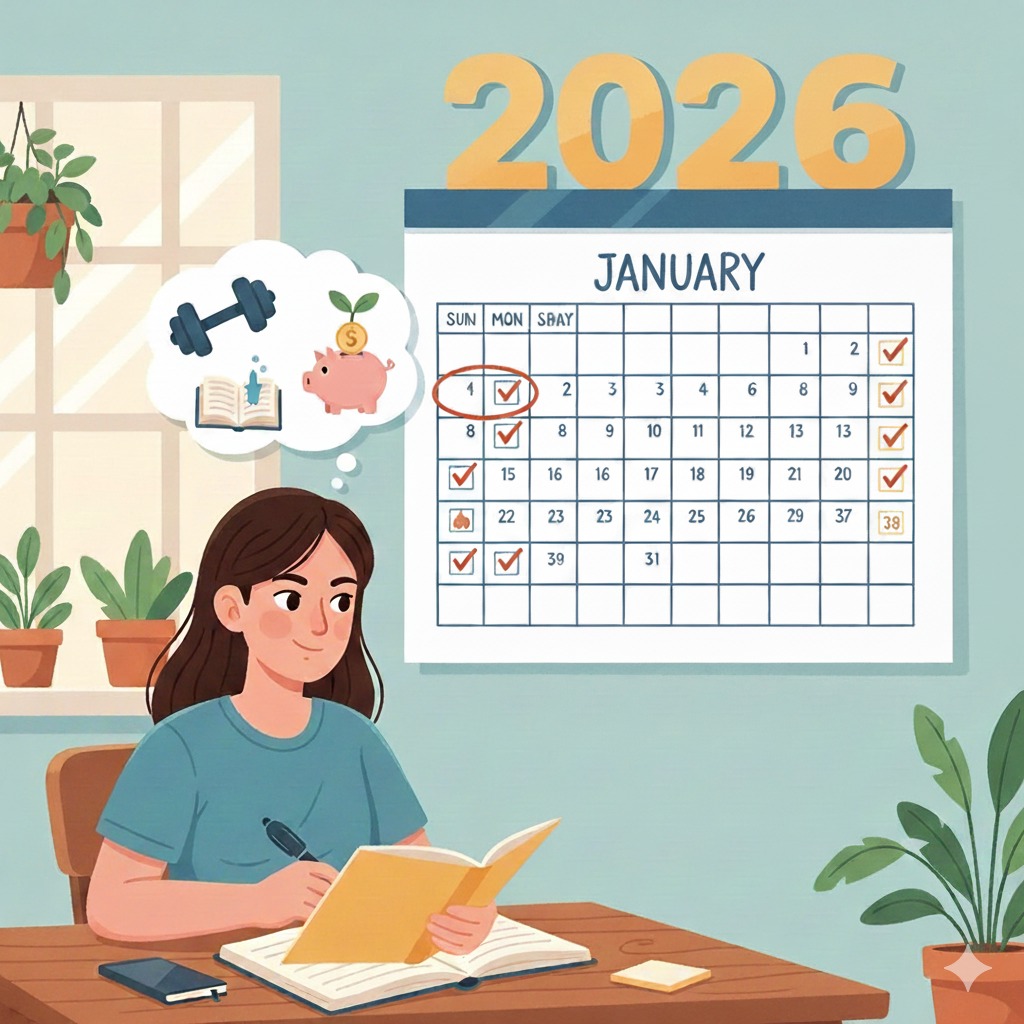 Ilustrasi menyusun resolusi di awal tahun sebagai langkah mencapai tujuan yang diinginkan.&rdquo;