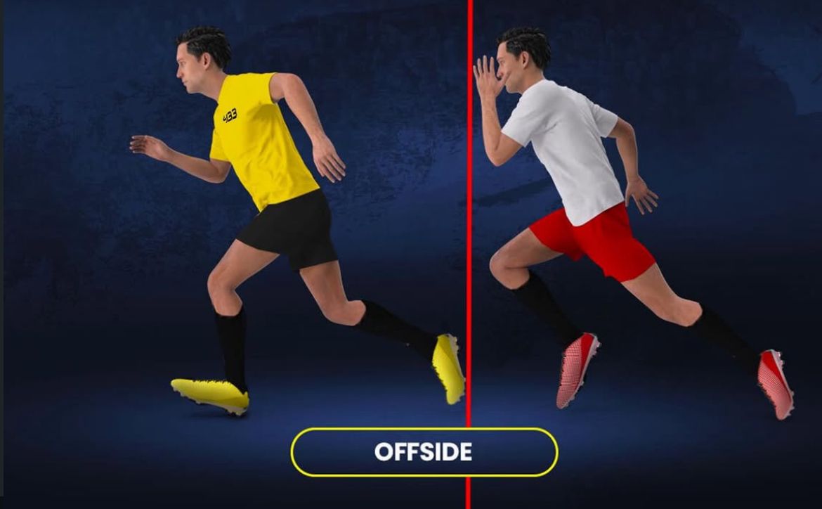 Hukum offside baru &lsquo;daylight&rsquo; yang sedang dipertimbangkan oleh FIFA dan IFAB. (Instagram/@433)