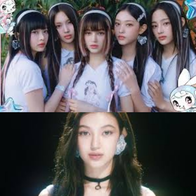 Kolase member NewJeans dan potret Danielle yang akhirnya terjadi  pemutusan kontrak dengan ADOR (Sumber: berbagai sumber)