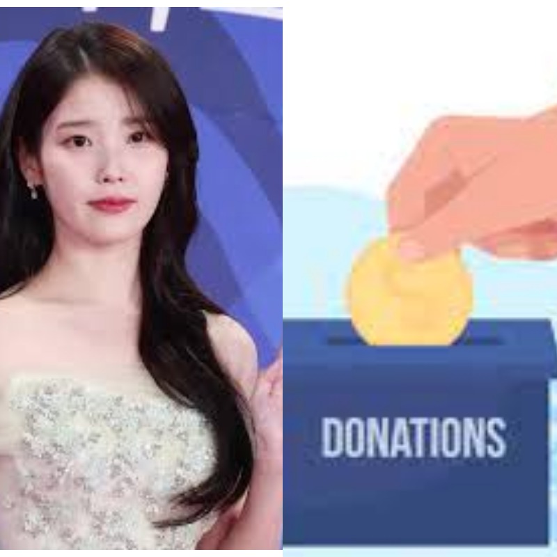 Potret IU, penyanyi dan aktris asal Korea Selatan, yang menyalurkan donasi sebesar Rp2,3 miliar bagi kelompok rentan." (sumber: berbagai sumber)