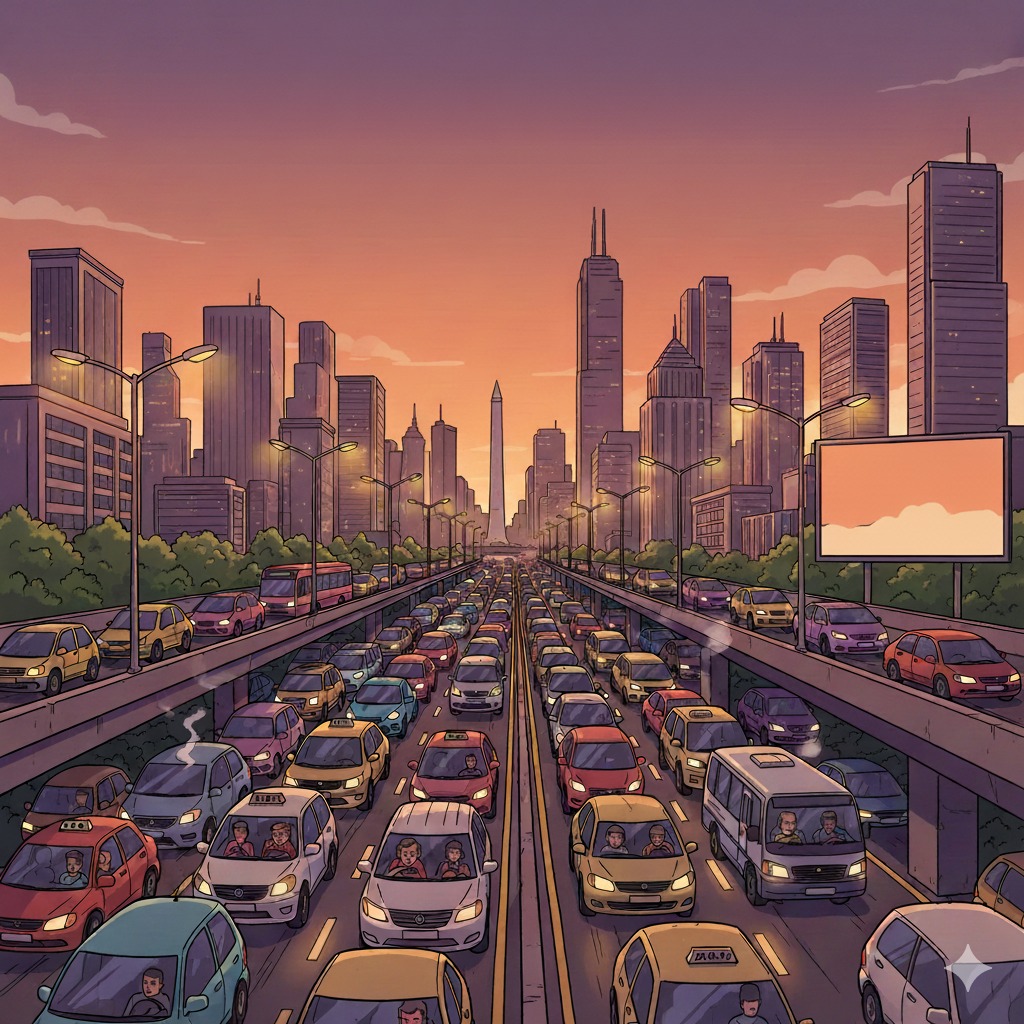 &ldquo;Ilustrasi kemacetan lalu lintas di sejumlah ruas jalan Jakarta pada hari pertama aktivitas usai libur panjang akhir tahun. &ldquo;