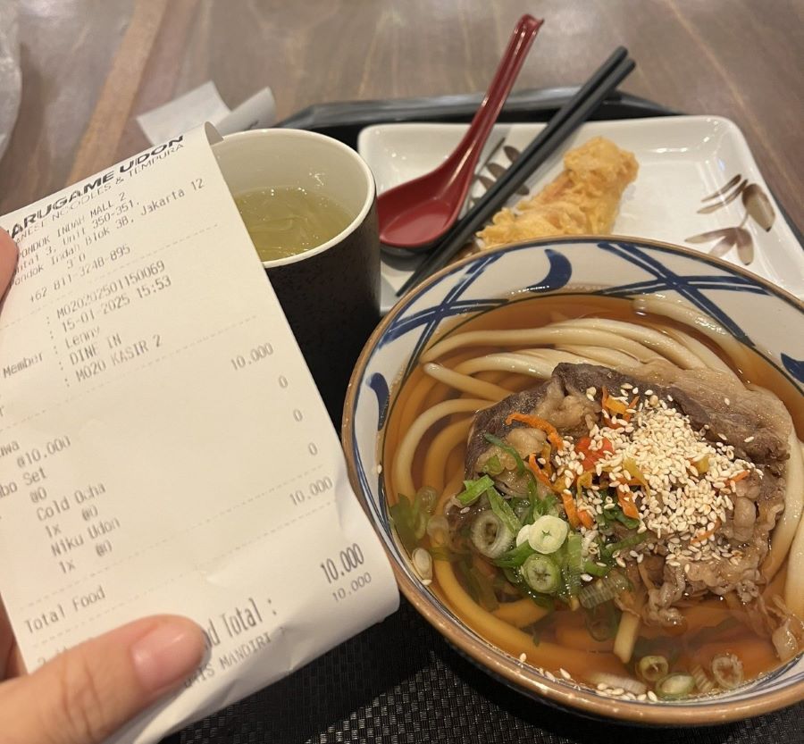 Dapatkan niku udon dan ocha gratis di Marugame Udon pada hari ulang tahunmu! (x.com/@Lenny_diary)