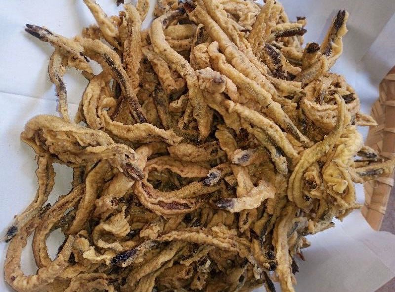 Ilustrasi keripik belut khas Godean, olahan kuliner lokal yang tetap eksis. (Pinterest)