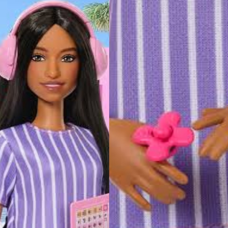 Barbie autisme yang diluncurkan Mattel sebagai bagian dari lini Barbie Fashionistas untuk mendorong representasi dan inklusi anak dengan spektrum autisme.&rdquo; (Sumber: kolase berbagai sumber)