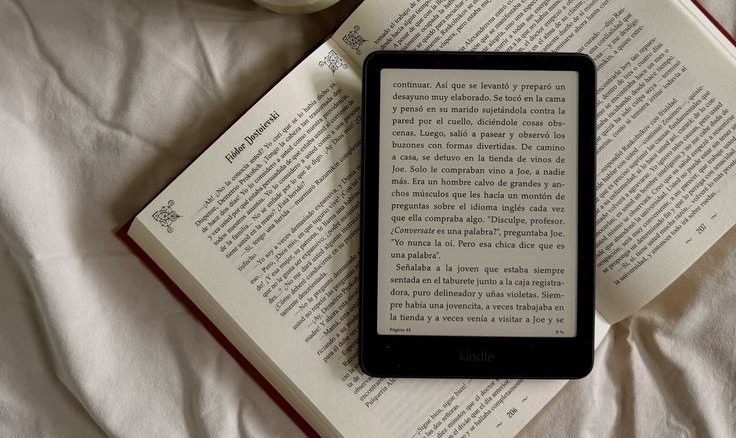 Kindle, buku compact yang cocok untuk dibawa kemana-mana (pinterest)