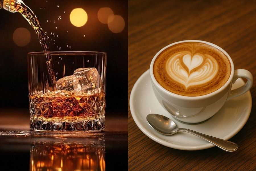 Ilustrasi Alkohol dan Kopi - Pinterest