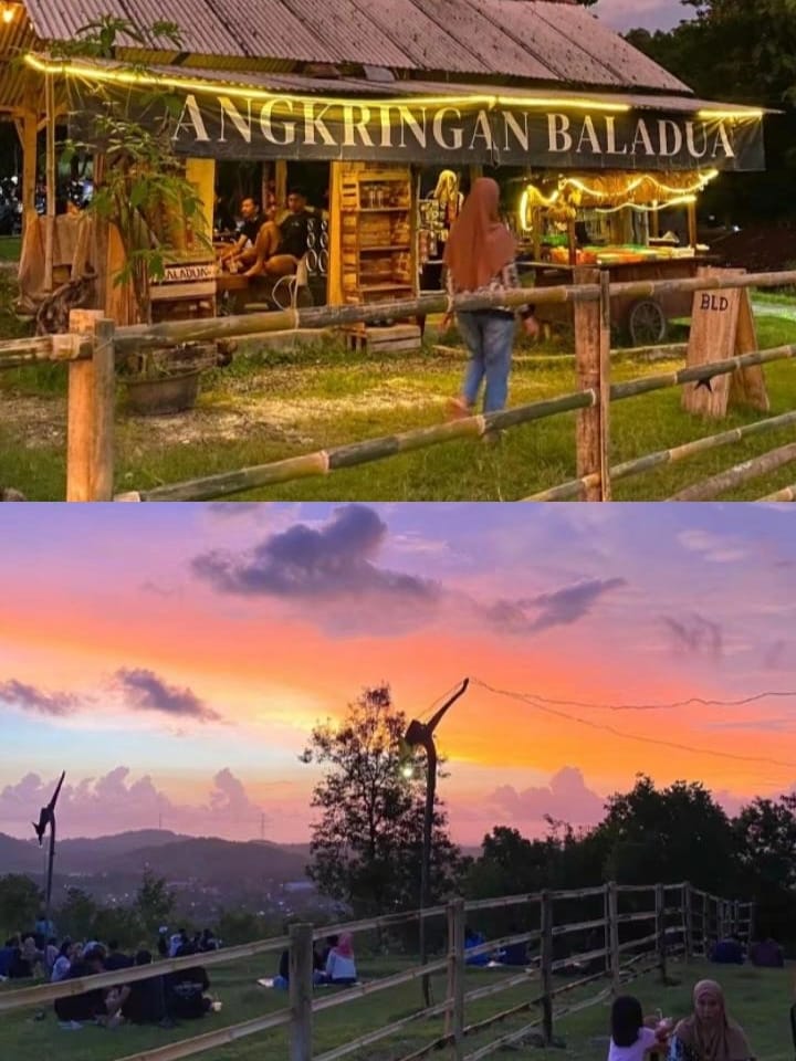 Suasana senja di Angkringan Baladua. (Tiktok/Angkringan Baladua)