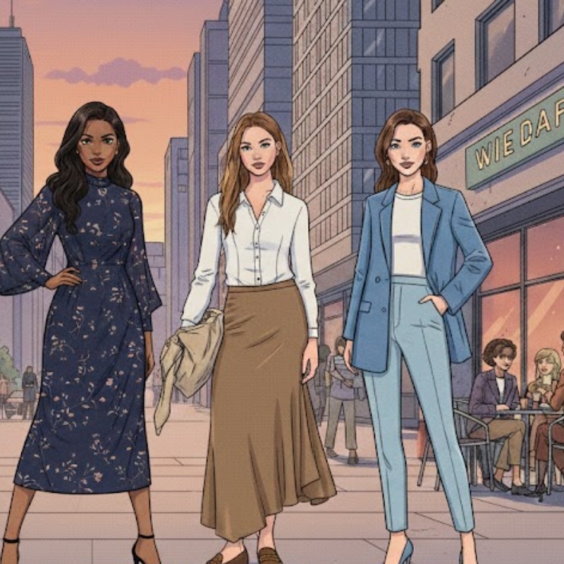 Ilustrasi gaya dress well ala Gen Z yang mengutamakan tampilan rapi, nyaman, dan sederhana.&rdquo;