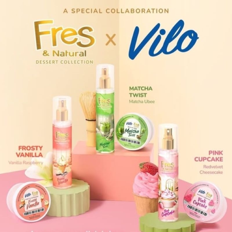 Fres &Natural Dessert Collection Kolaborasi dengan Vilo. (Instagram/fresnnatural_id)
