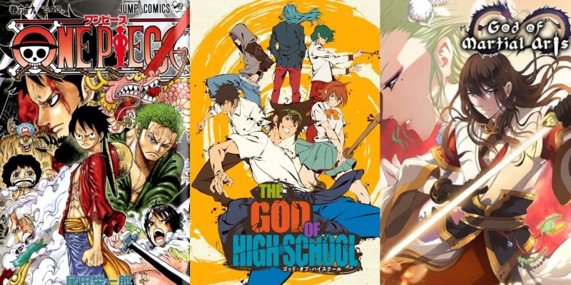 Manga, manhwa, dan manhua, tiga komik Asia Timur yang sama-sama populer dengan gaya dan karakter berbeda.