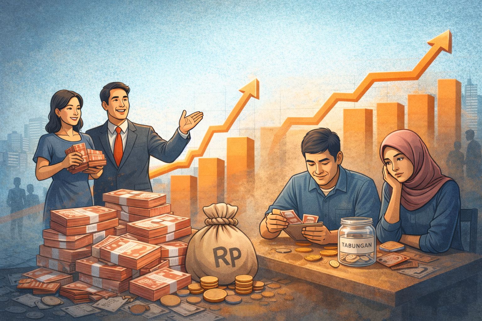 Ilustrasi menabung.