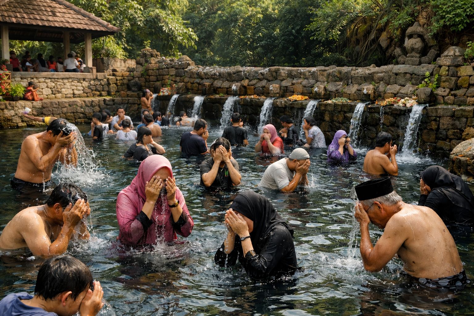 Ilustrasi tradisi padasan masih dijaga oleh masyarakat Yogyakarta. (AI ChatGpt)