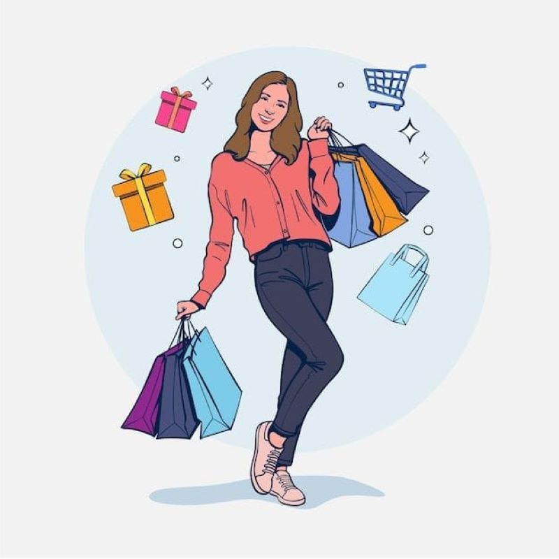 Ilustrasi Belanja online. (Pinterest)