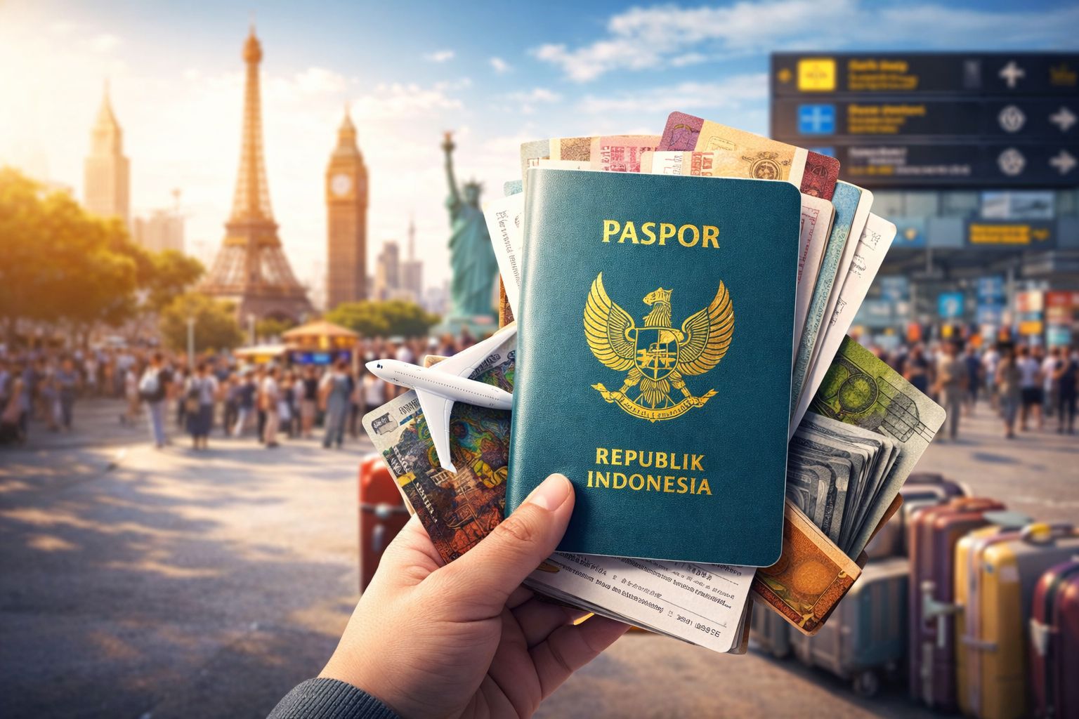 Paspor Indonesia semakin kuat setelah kebijakan baru dari Direktorat Jenderal Imigrasi. (Ilustrasi/AI)