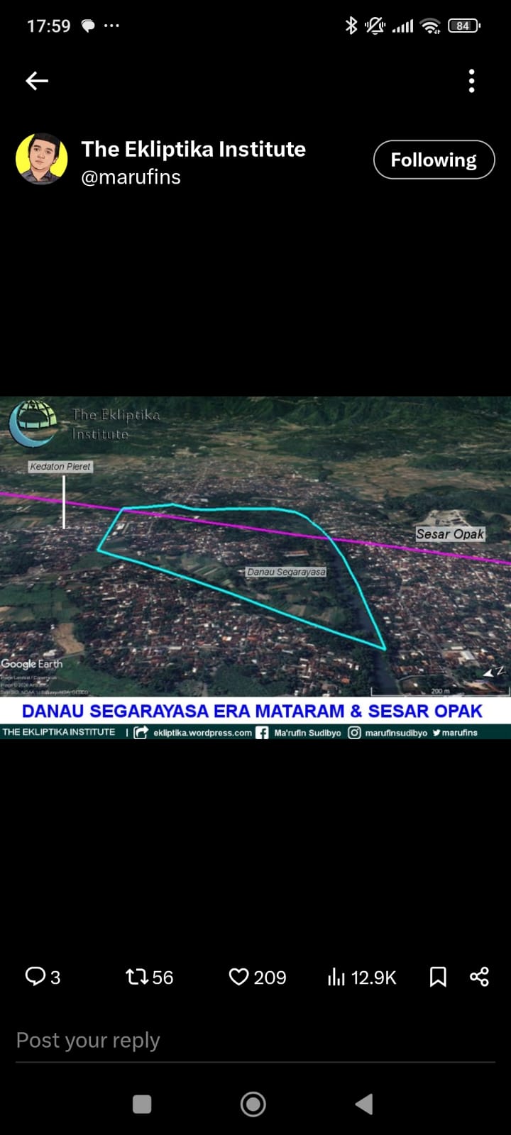 Ilustrasi Sesar Opak.