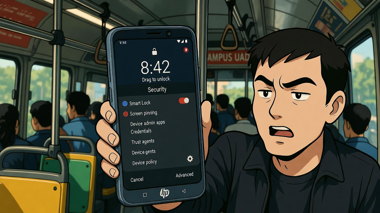 Ilustrasi ponsel HP dicuri maling.