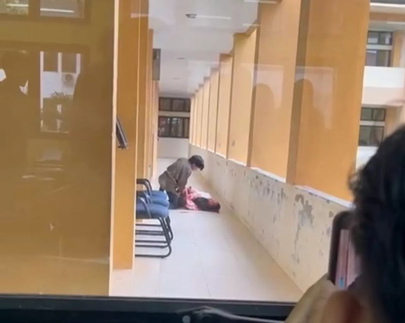 Tangkapan layar video bukti pembacokan.