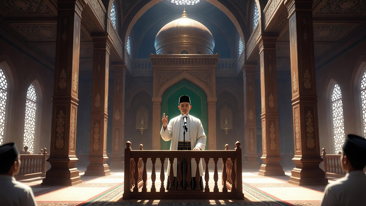 Ilustrasi khutbah Jumat.