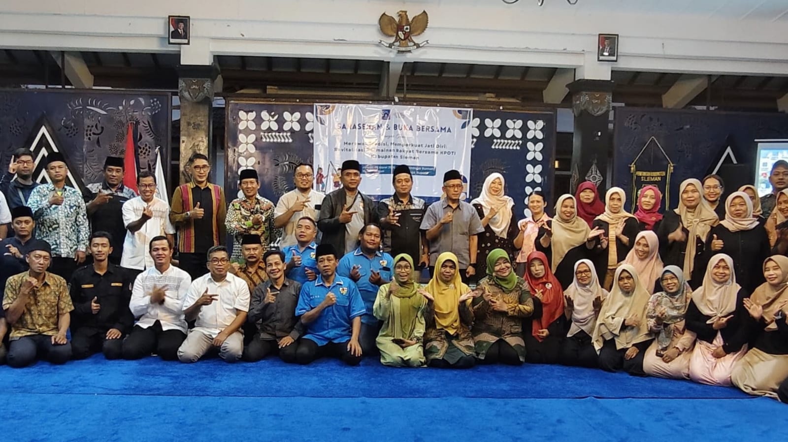 Sarasehan dan buka puasa bersama yang digelar Komite Permainan Rakyat dan Olahraga Tradisional Indonesia (KPOTI) Kabupaten Sleman, Jumat (6/3/2026).