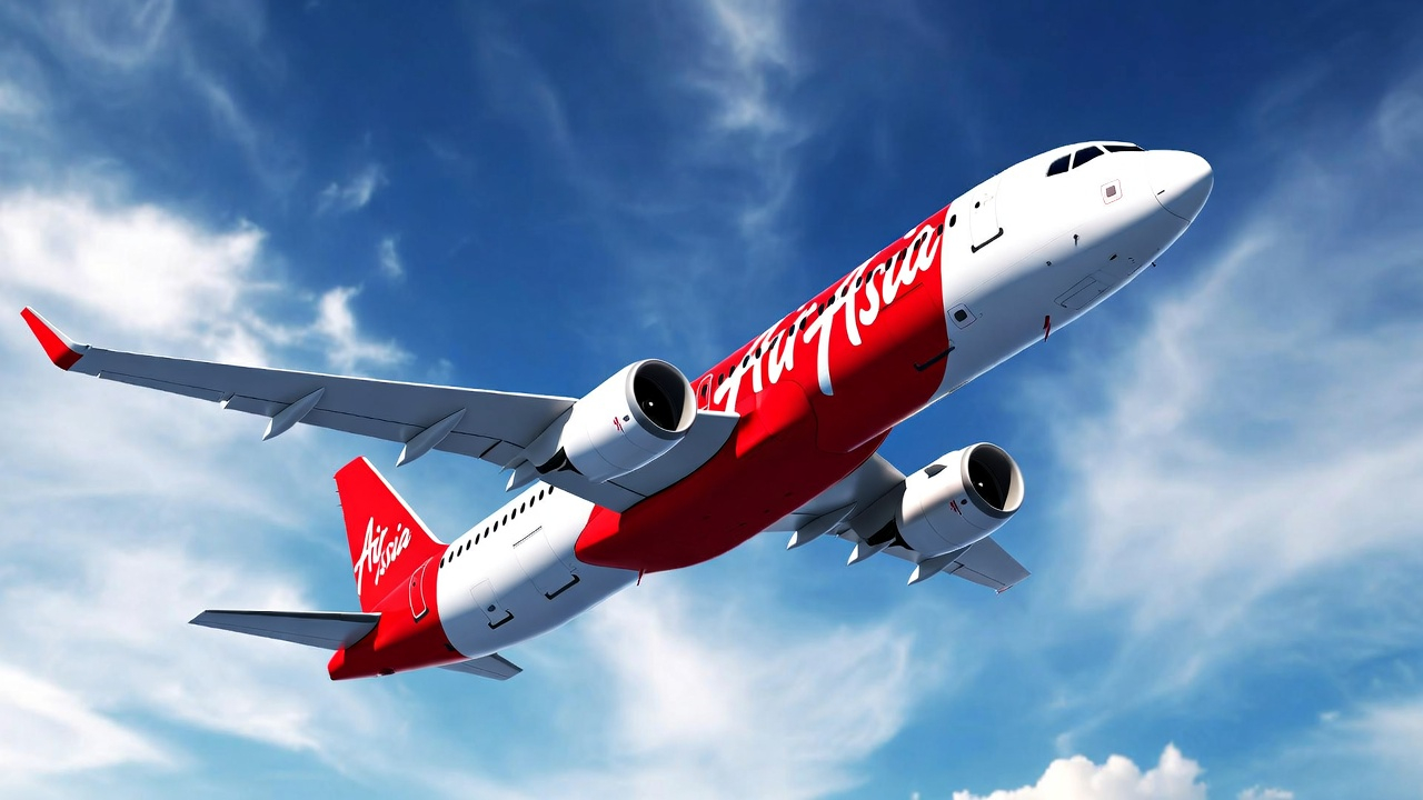 Ilustrasi pesawat AirAsia.