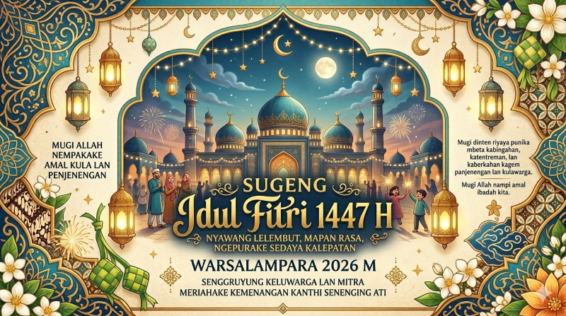 Ucapan Lebaran dalam Bahasa Jawa.