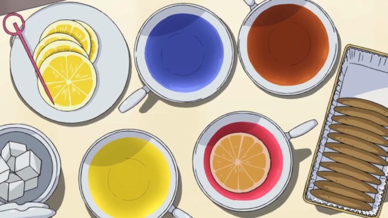 Ilustrasi aneka teh dalam Serial Detective Conan.