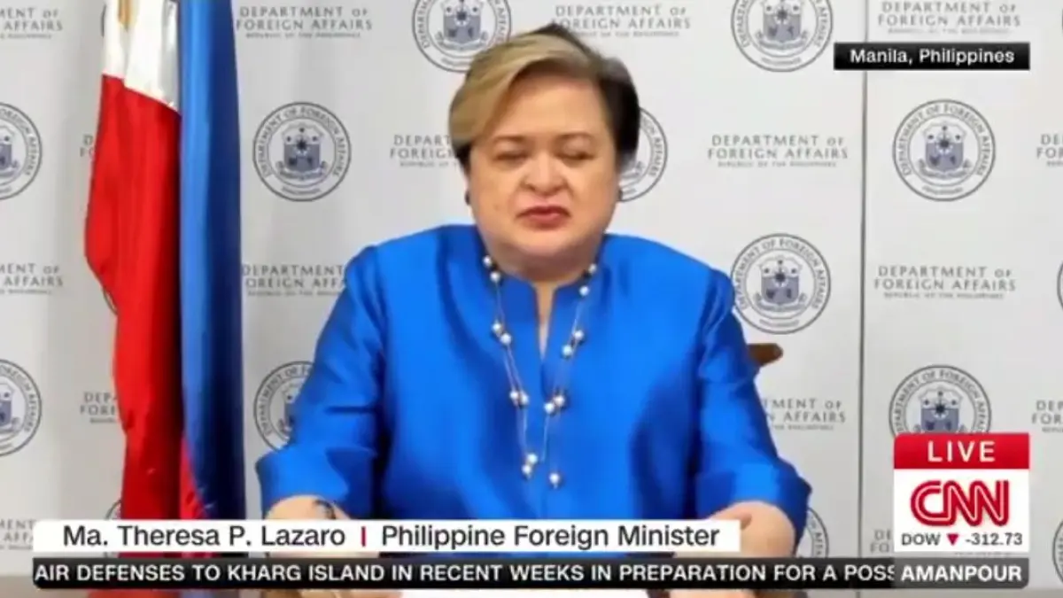 Menteri Luar Negeri Filipina, Ma. Theresa Lazaro. (CNN) 