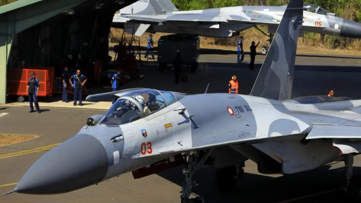 Salah satu unit dengan nomor ekor TS-2703 terlihat sedang roll out dari hangar dalam foto yang beredar luas di media sosial. (@RealAirPower1)