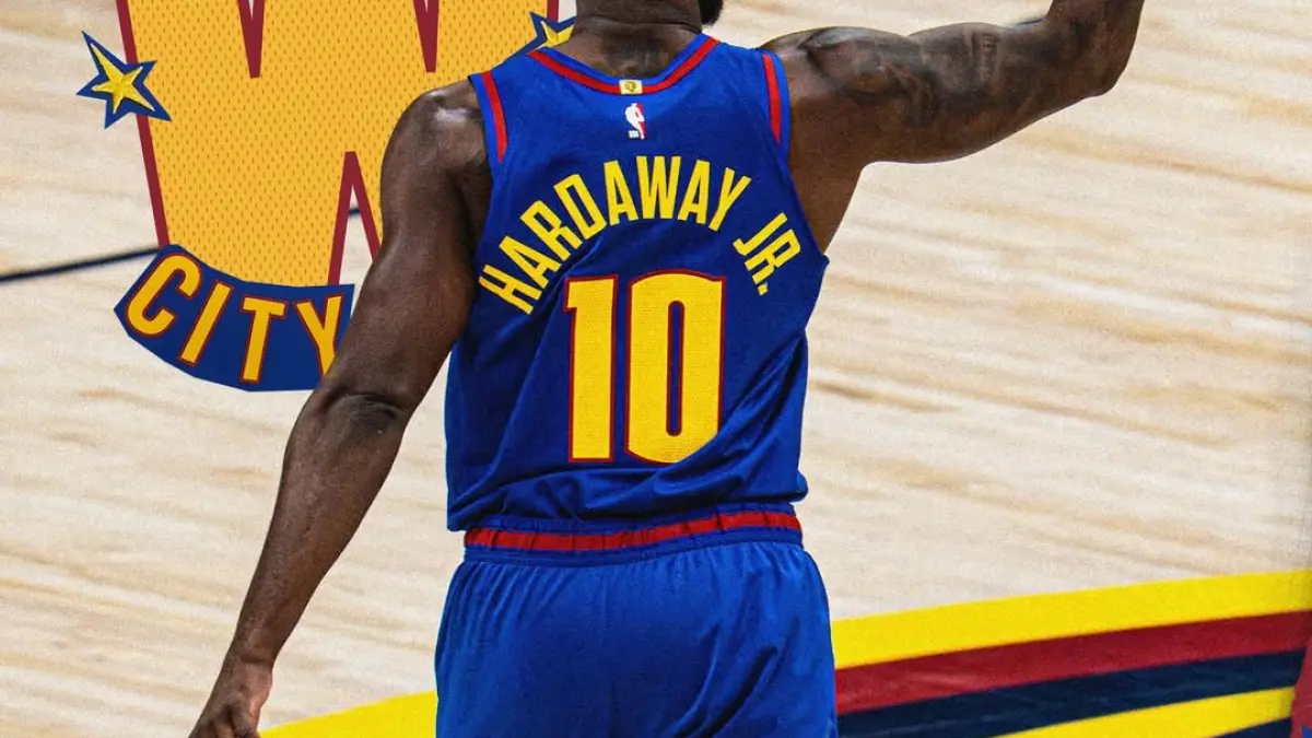 Tim Hardaway Jr dalam match melawan Golden State. (Instagram/@nuggets)