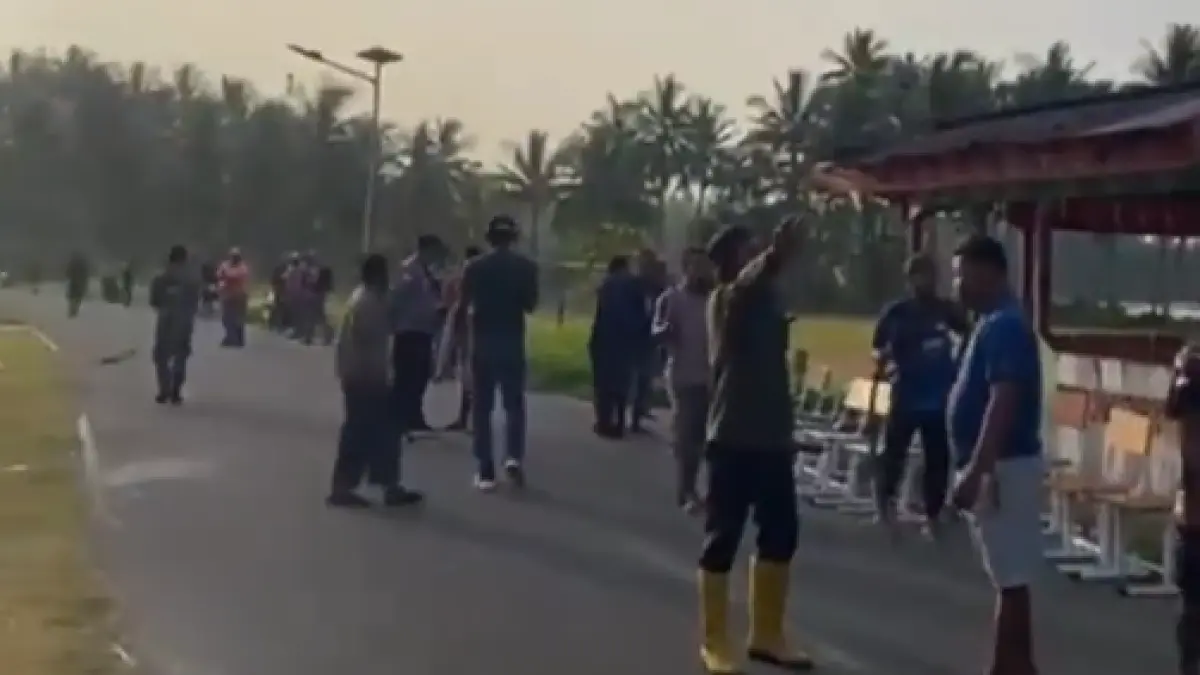 Cuplikan video bentrokan di Halmahera. (x.com)