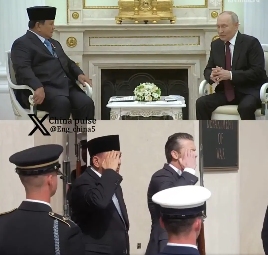 Video split-screen yang beredar luas di media sosial menunjukkan kedua peristiwa tersebut berlangsung paralel. 
