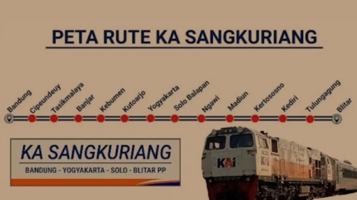 Rute KA Sangkuriang. 