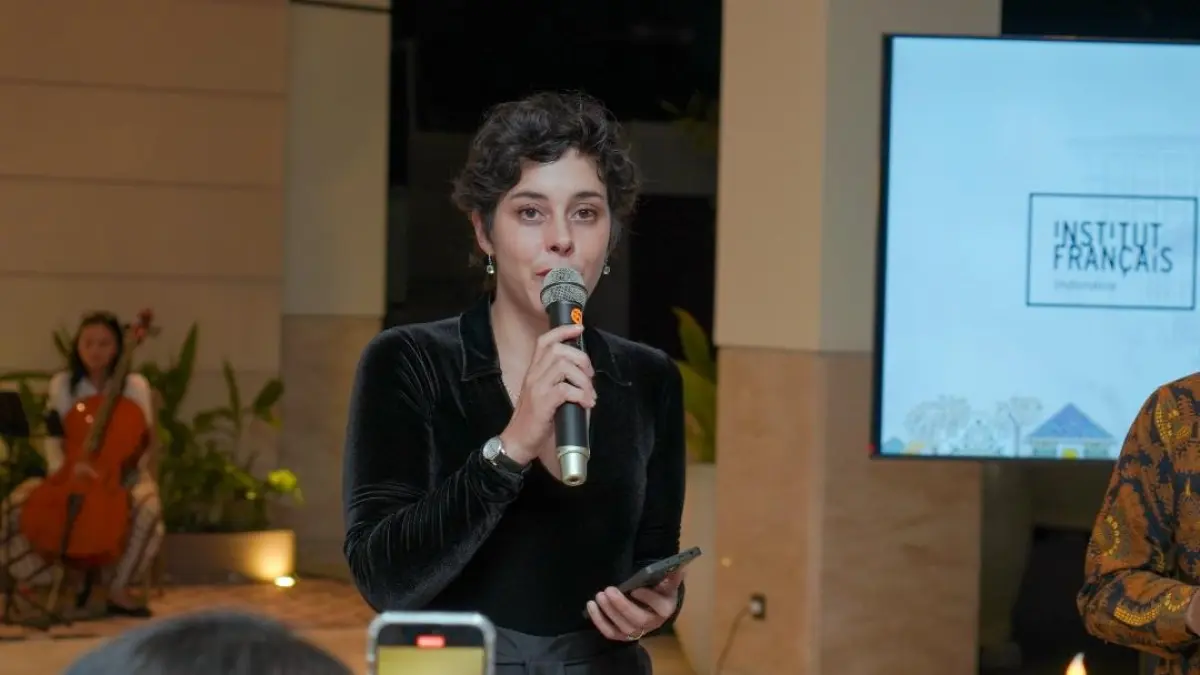 Direktur IFI Yogyakarta, Margaux Nemmouchi, turut hadir dalam acara Exclusive Dinner Francophonie.