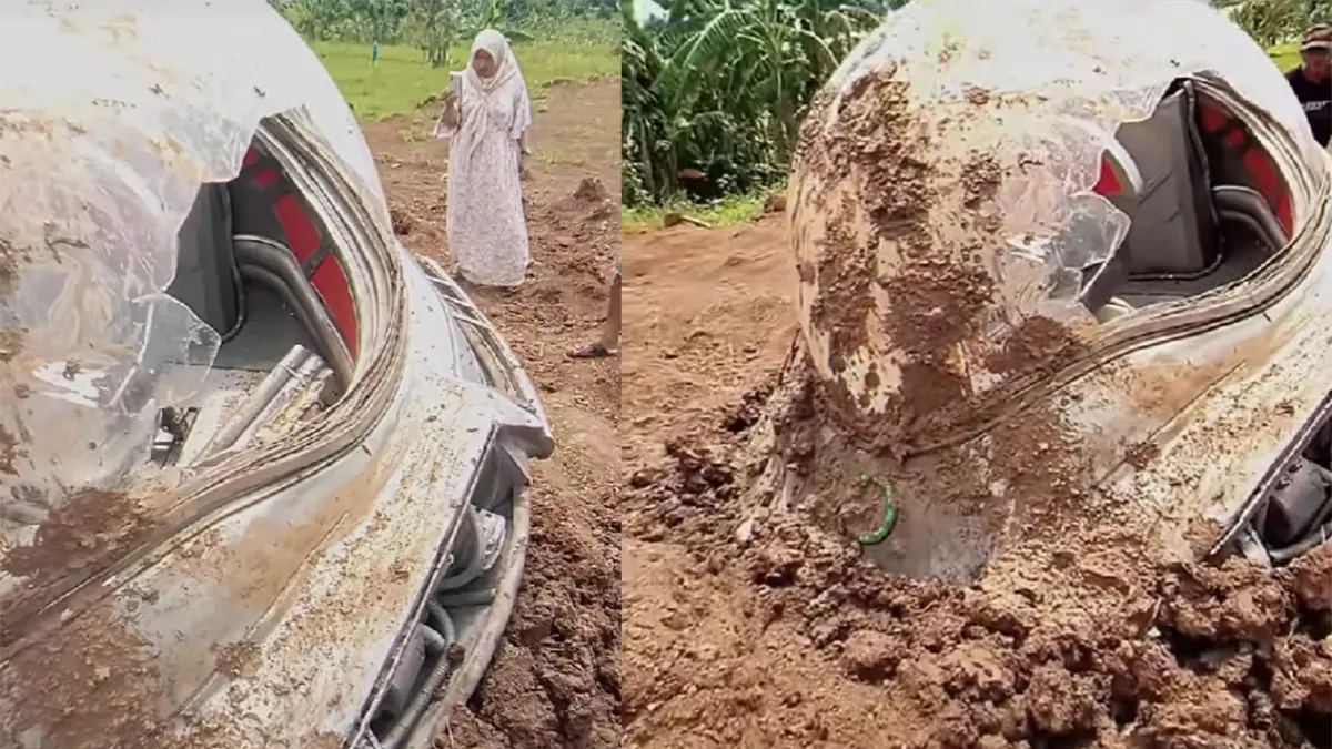 Benda mirip UFO di Madura viral. (Potongan Video Amatir)