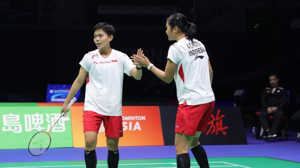 Amallia Cahaya Pratiwi/Siti Fadia Ramadhanti pulangkan unggulan Korea Selatan pada babak pertama (Foto: PBSI)