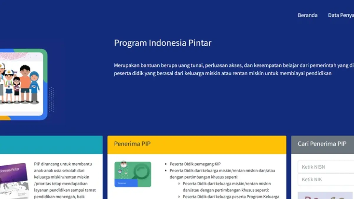 Program Indonesia Pintar (PIP) Kemendikdasmen (Tangkapan Layar Laman Resmi PIP).