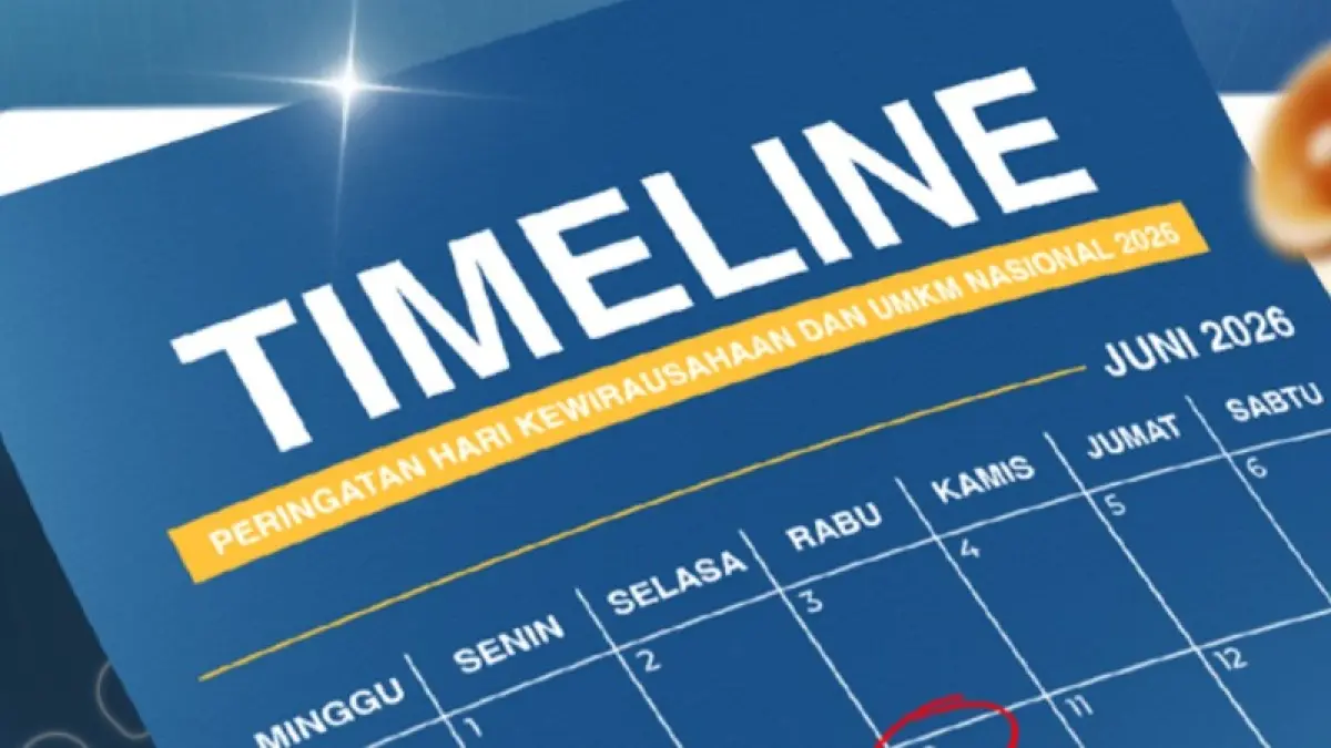 Timeline rangkaian acara peringatan Hari Kewirausaan 2026. (Foto: Instagram Kementerian UMKM)