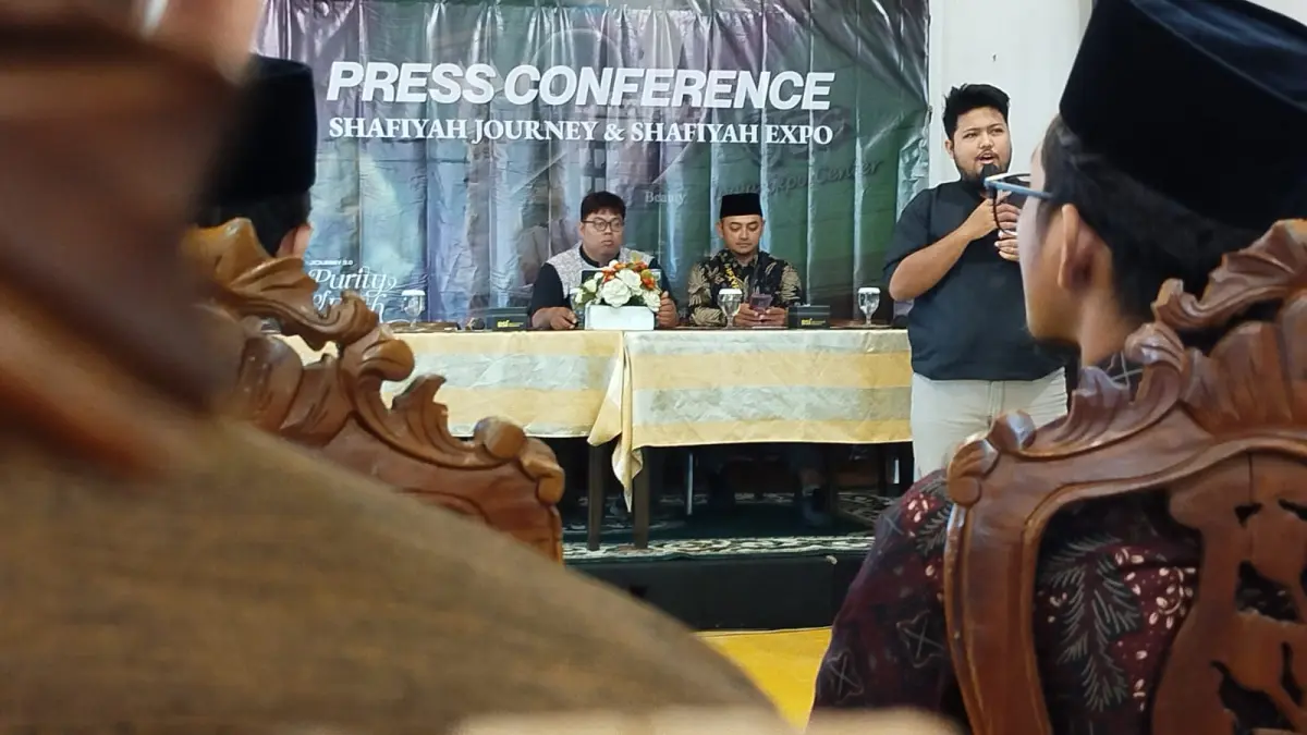 Press Conference Shafiyah Journey & Shafiyah Expo digelar di Sekar Kedhaton Kotagede, Yogyakarta, Jumat (12/6/2026) sebagai penanda kesiapan acara. (iwa ikhwanudin/Radar Jogja)