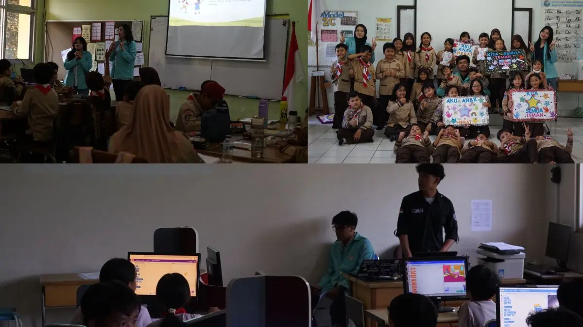 Mahasiswa Program Studi Sains Data Fakultas Teknologi Informasi dan Sains Data (FATISDA) Universitas Sebelas Maret (UNS) melaksanakan kegiatan mengajar di SD Model Sleman 